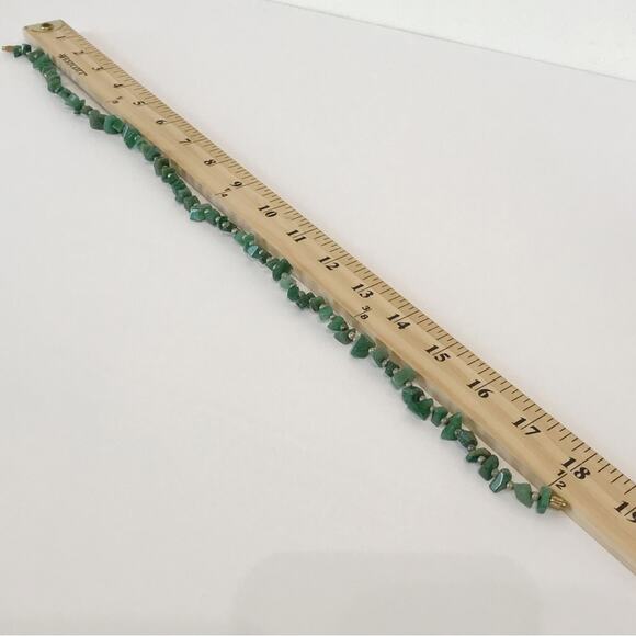 Green Jade Jadeite Necklace Uncut Chunk Stones Barrel Clasp - Picture 15 of 16